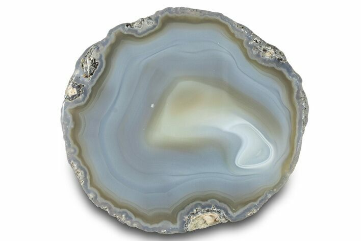Las Choyas Geode Half with Blue Banded Agate - Mexico #300158